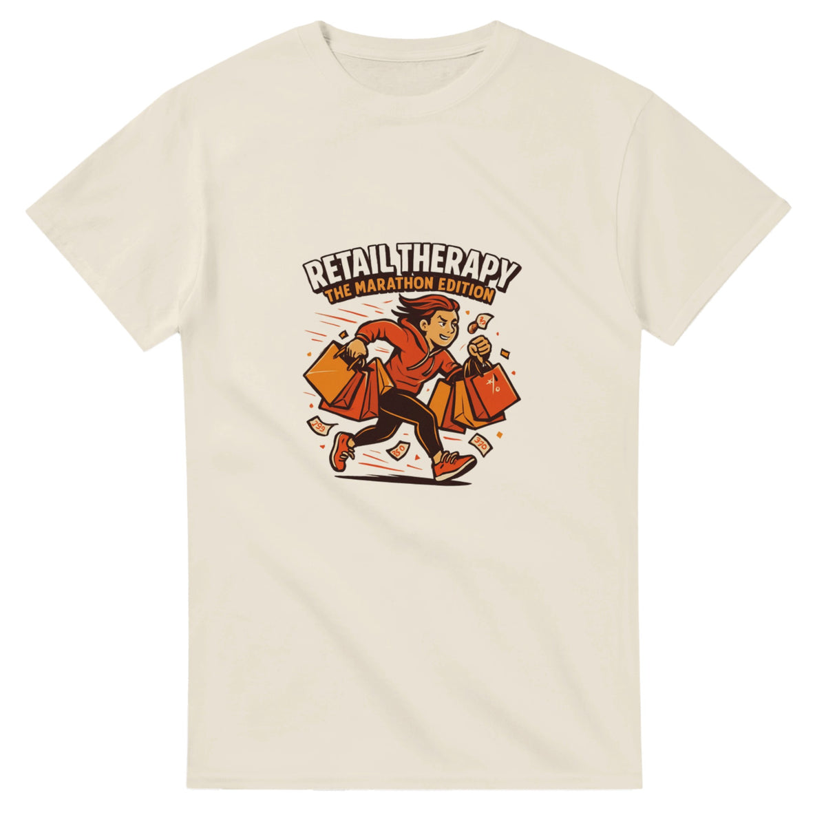Retail Therapy Marathon Edition heavyweight t-shirt mockup