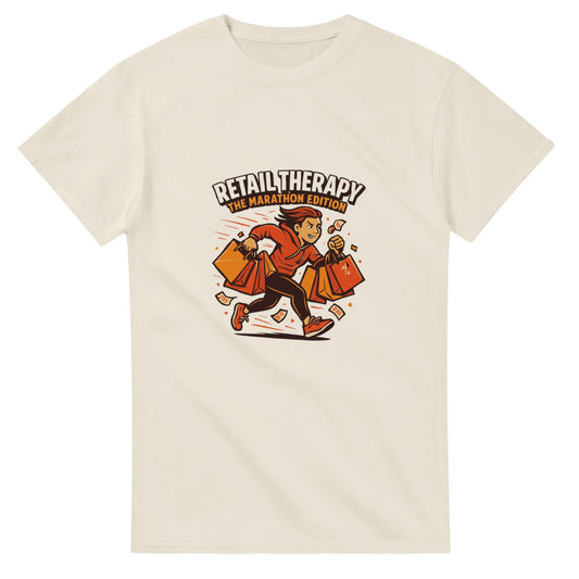Retail Therapy Marathon Edition heavyweight t-shirt mockup