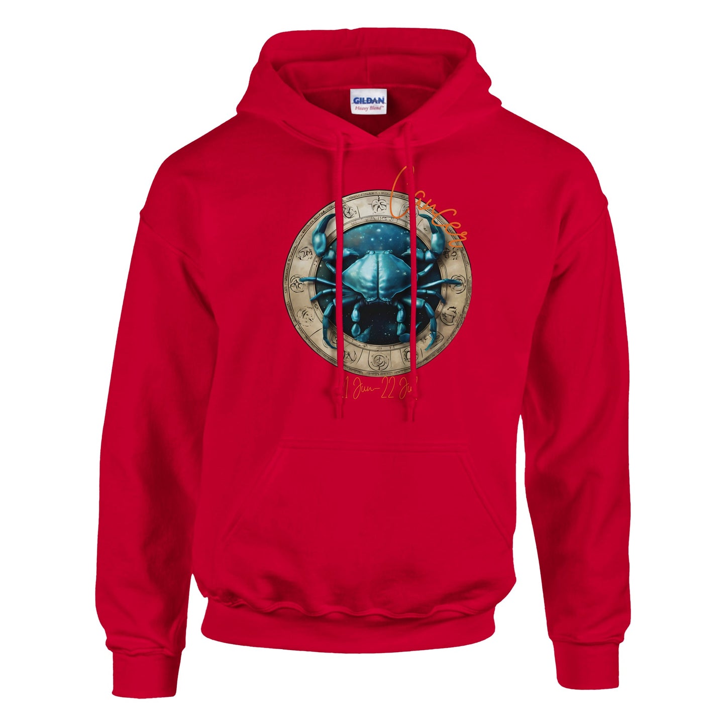classic unisex pullover hoodie Astrology cancer crab personalized