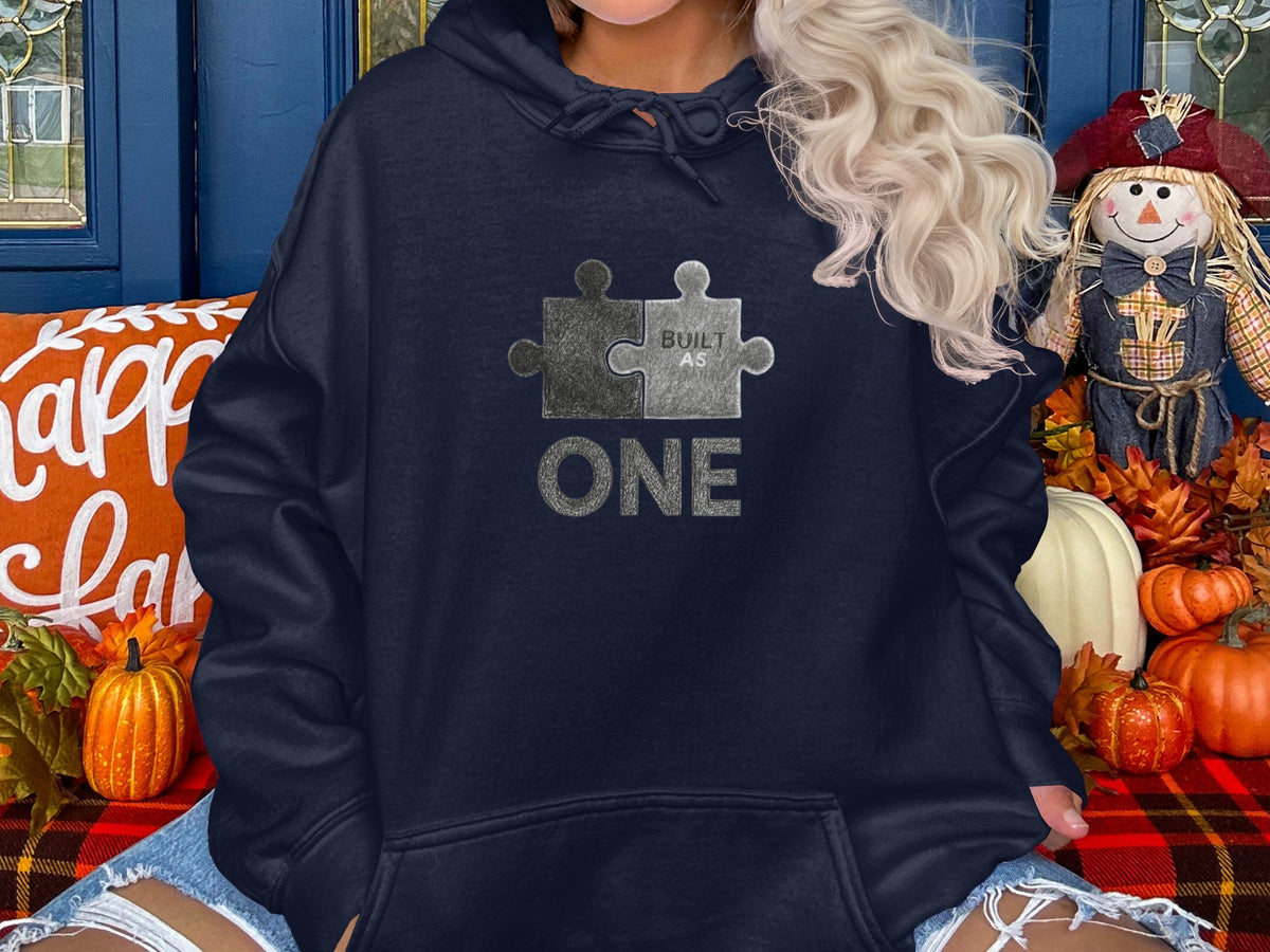Built As One Puzzle Piece Hoodie
