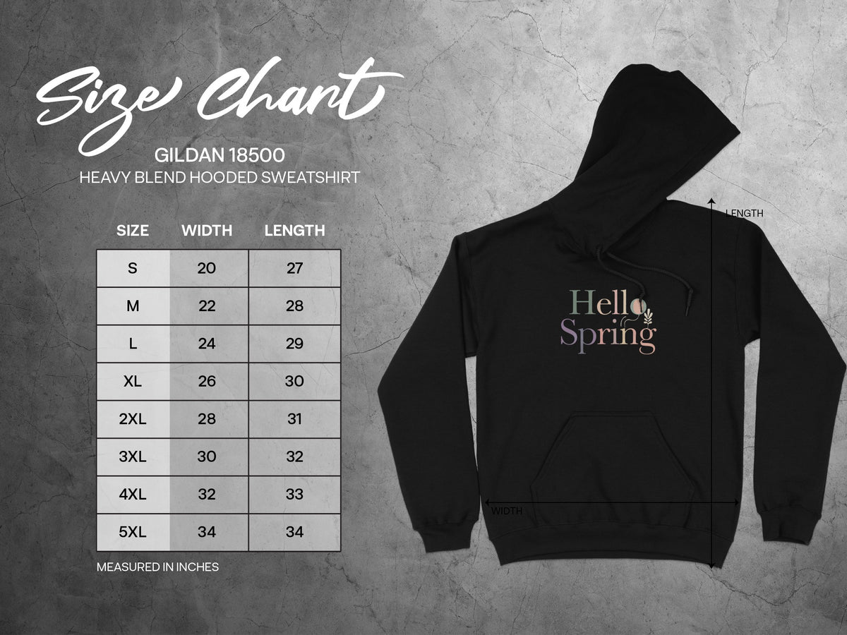 Hello Spring Gildan 18500 Heavy Blend Hooded Sweatshirt