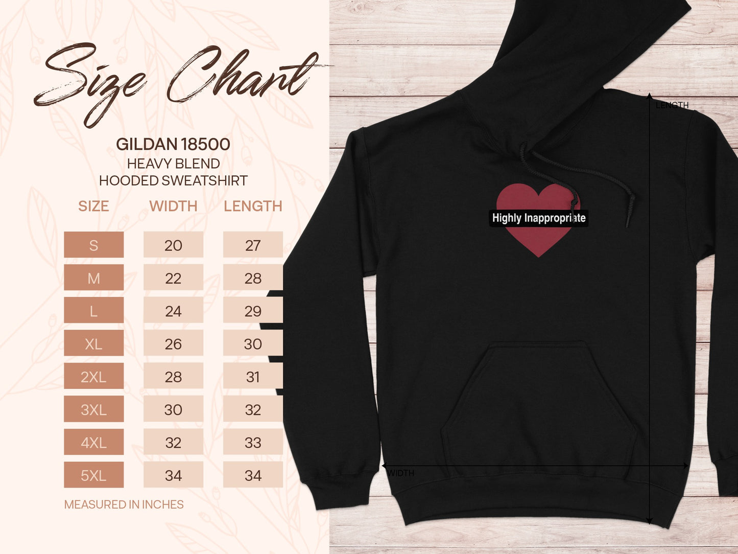 Highly Inappropriate Heart Hoodie Sweatshirt