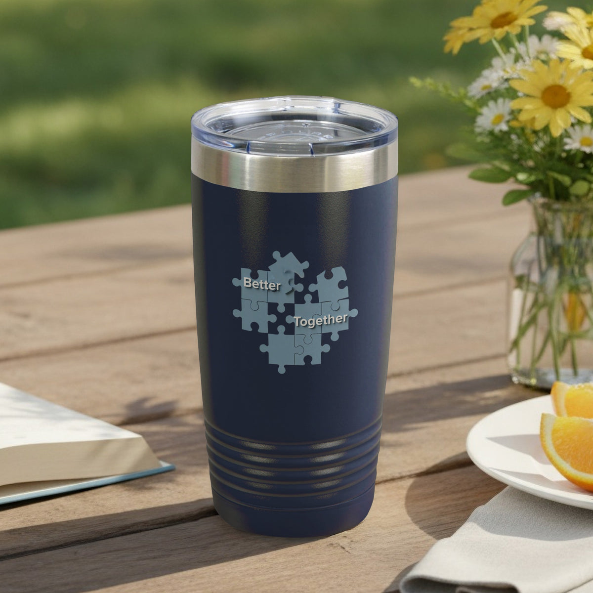 Better Together Insulated Tumbler with Puzzle Design