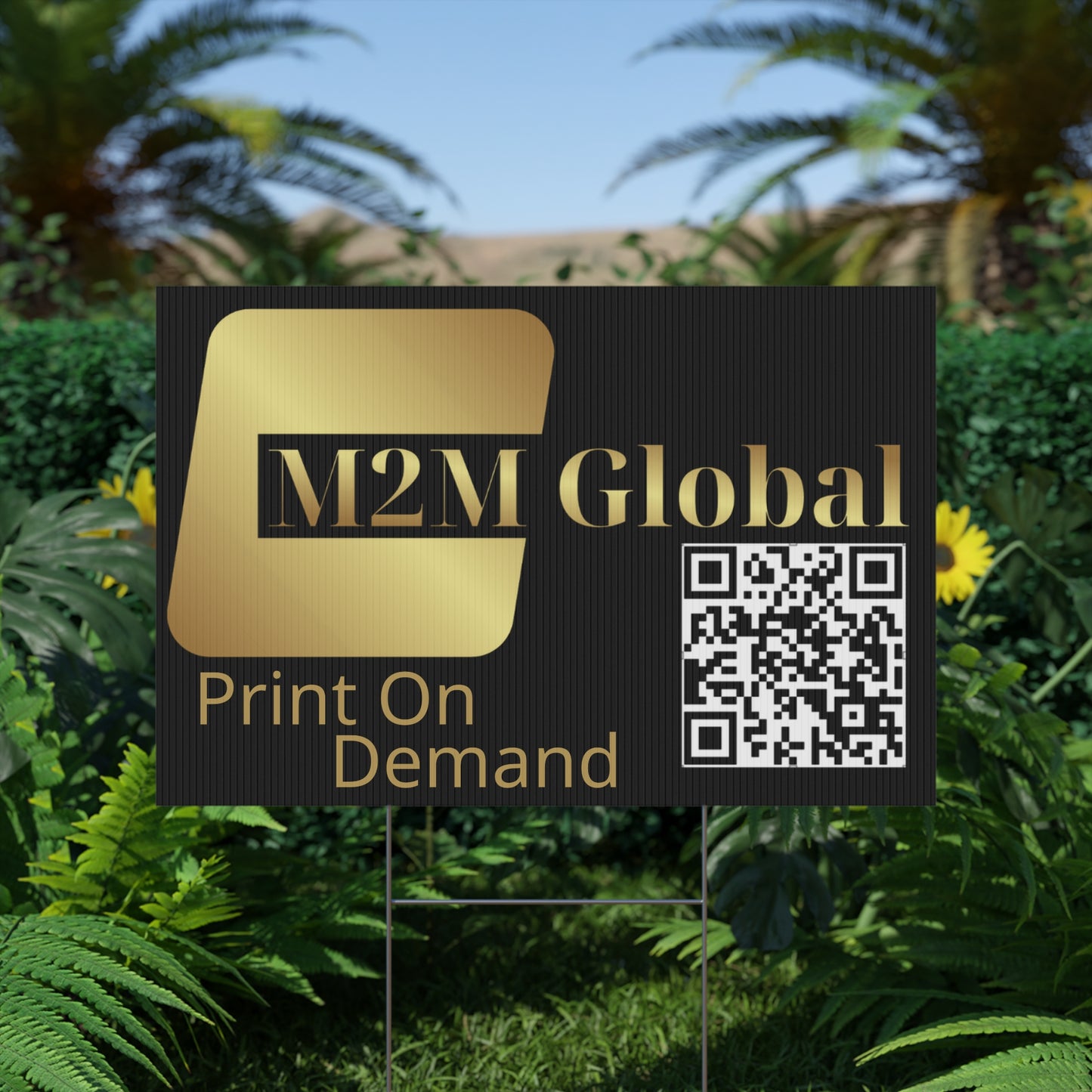 M2M Global, LLC Plastic Yard Sign