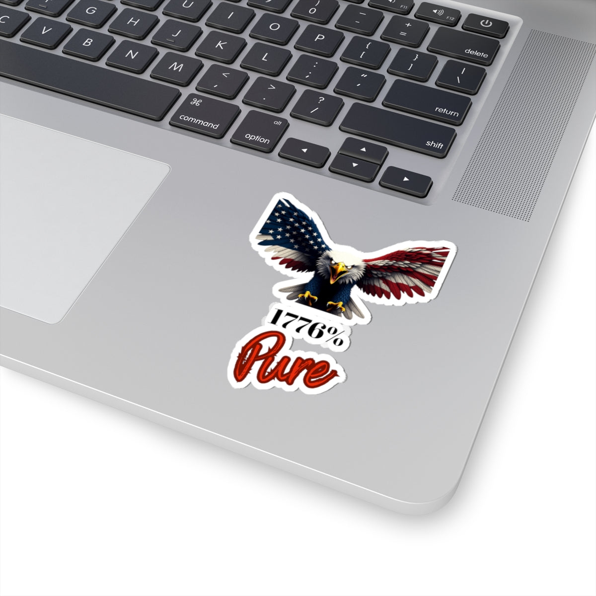 1776% Pure Patriotic Eagle on a Kiss-Cut Stickers