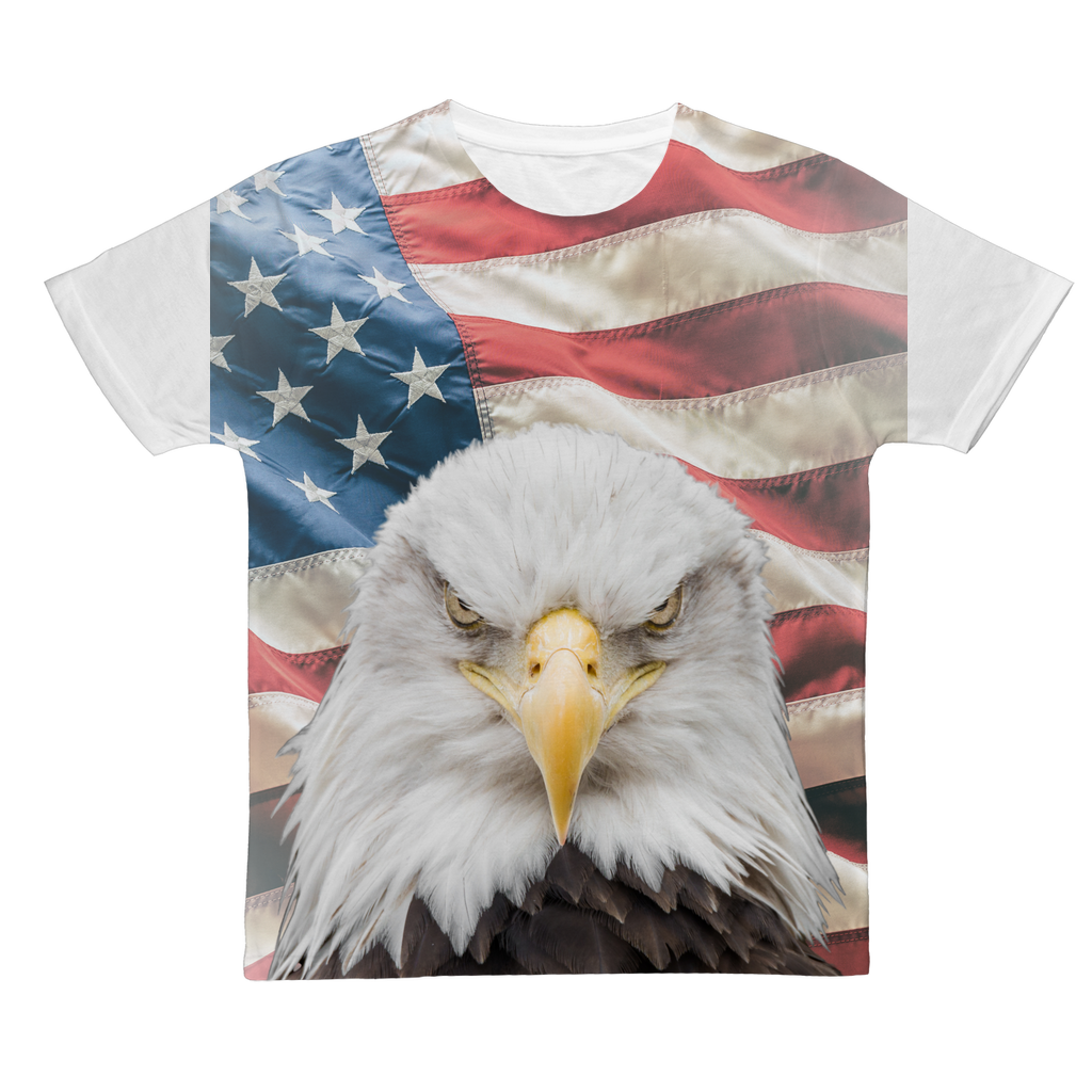 American Bald Eagle on a Heavyweight T-Shirt