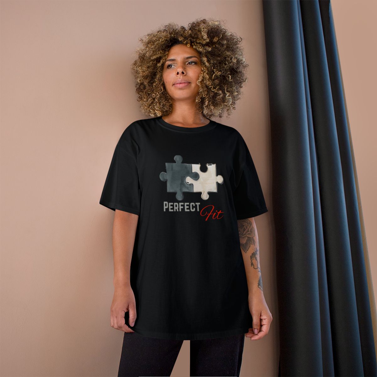 Perfect Fit Puzzle Pieces Design T-shirt