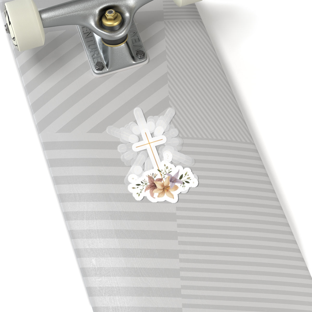 Christian Cross Floral Religious Faith Decal Sticker product type