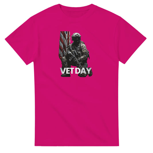 Vet Day Support on a heavyweight t-shirt