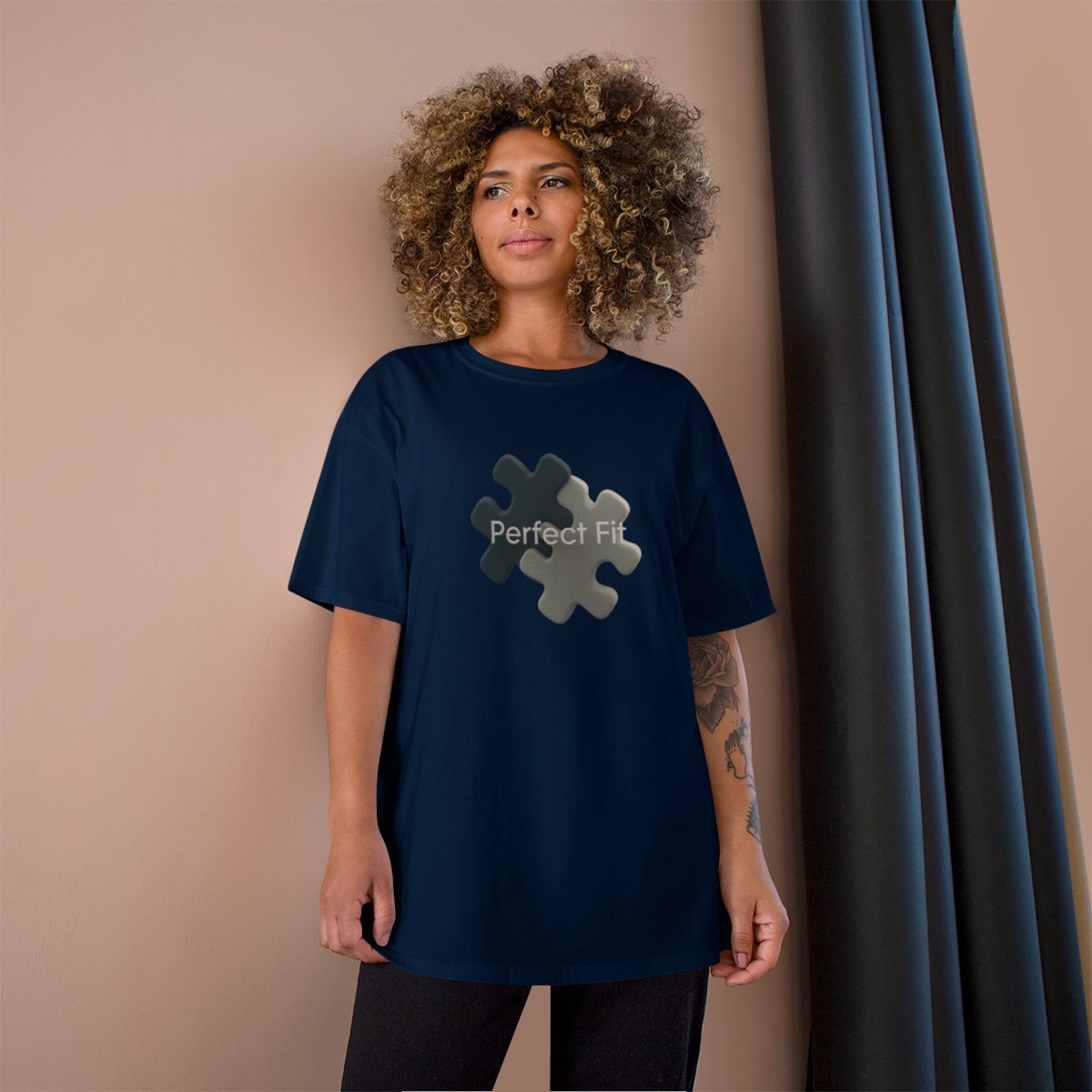 Perfect Fit Puzzle Design Graphic T-Shirt
