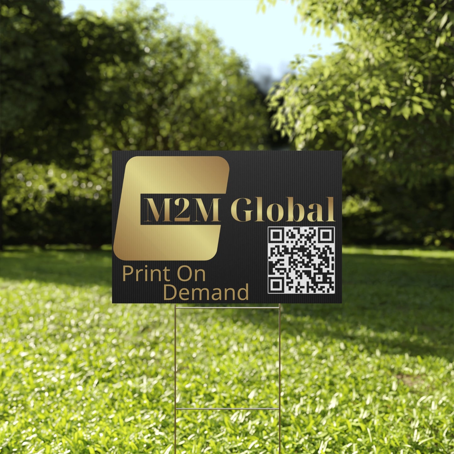 M2M Global, LLC Plastic Yard Sign