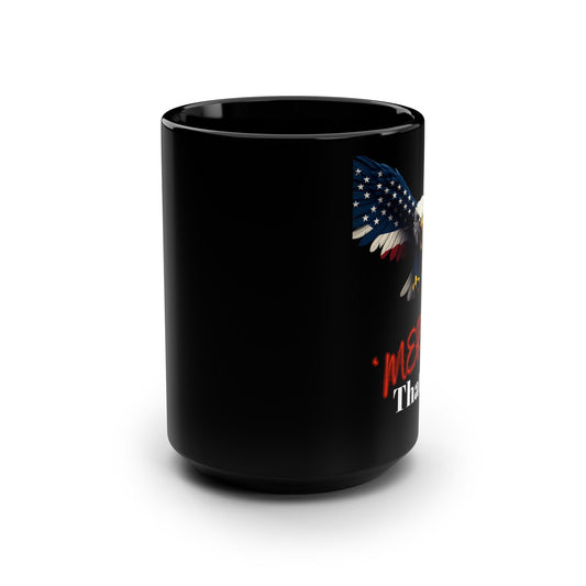 Patriotic Eagle Merica. That's It on a Black Mug 15oz