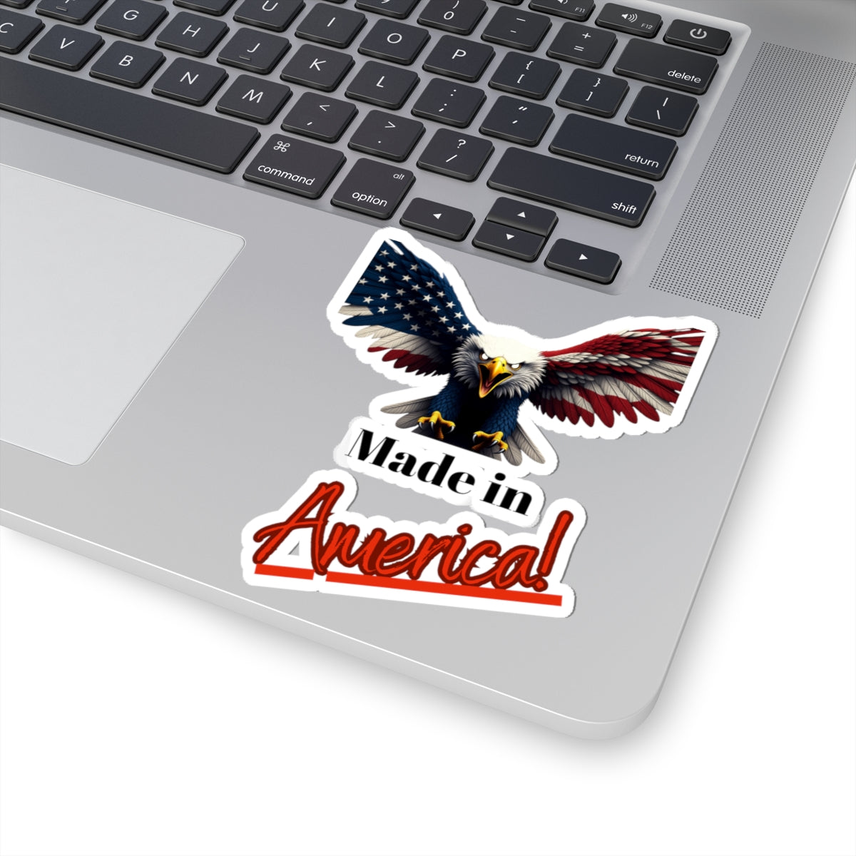 Made In America Patriotic Eagle on a Kiss-Cut Stickers