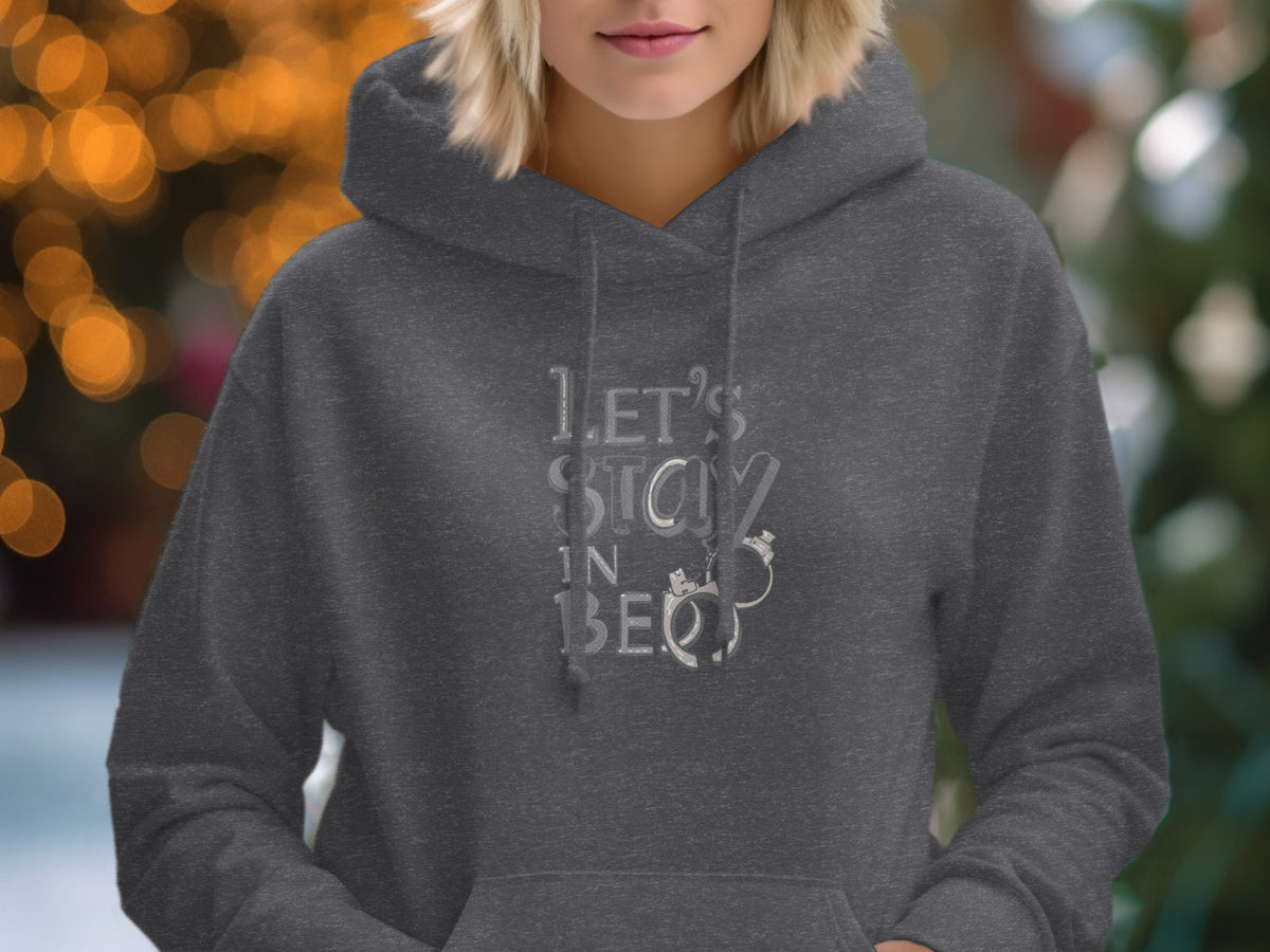 Let's Stay In Bed Hoodie With Cat Design