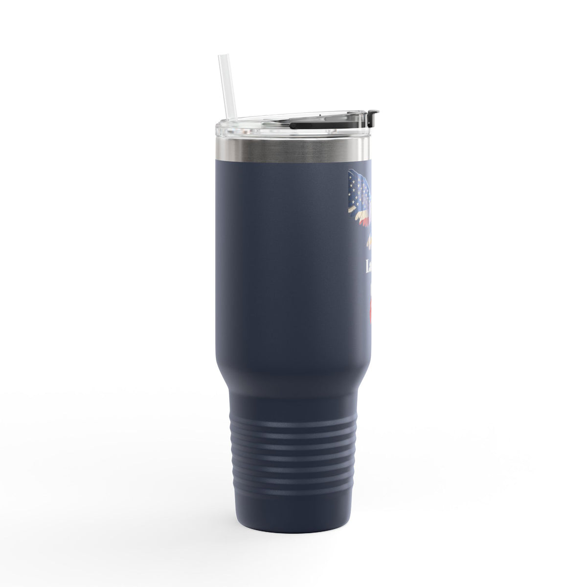 Land Of The Free Patriotic Eagle on a 40oz tumbler