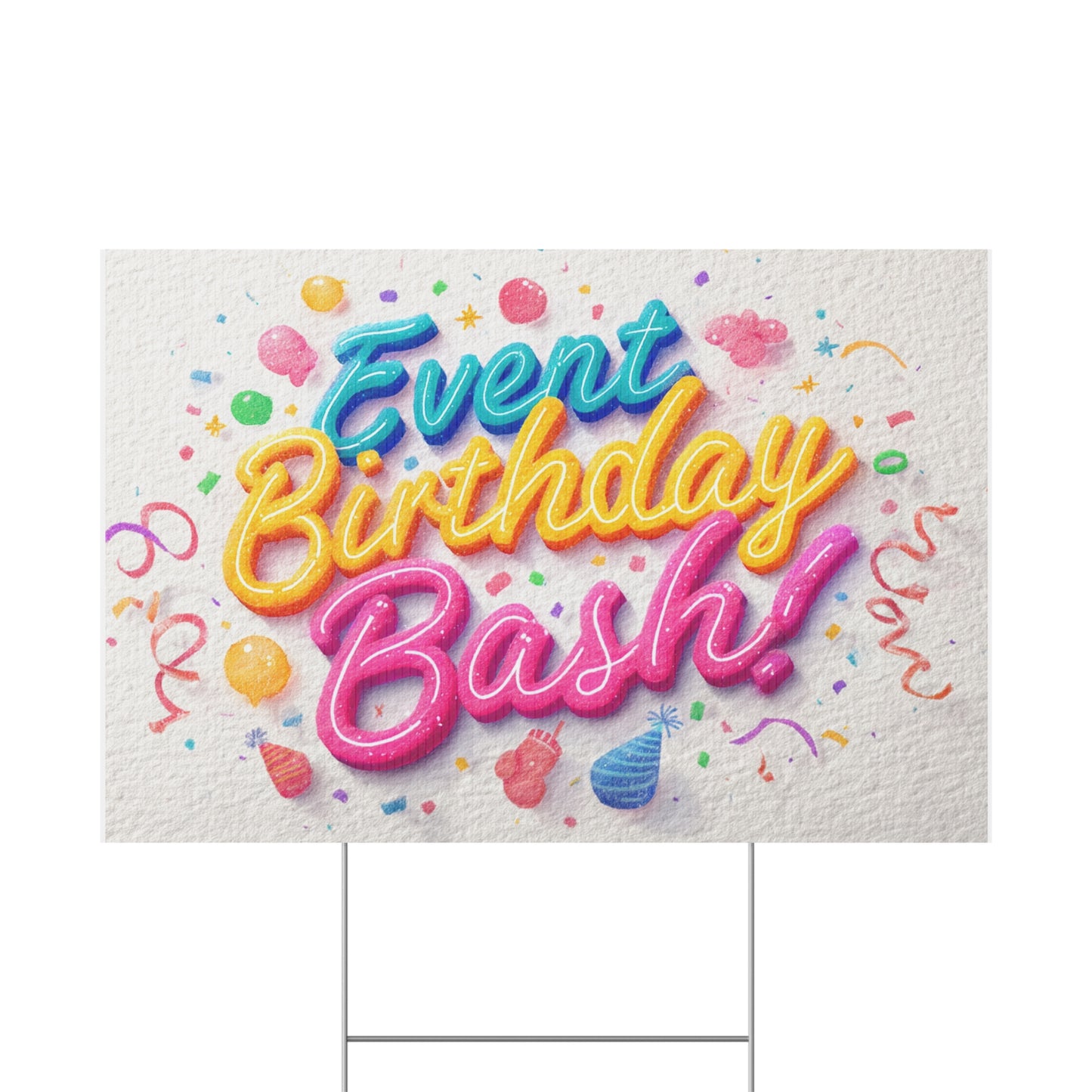 Birthday Party Plastic Yard Sign