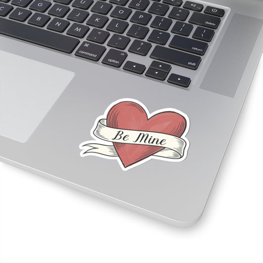Be Mine Heart Valentines Day Sticker for Laptops