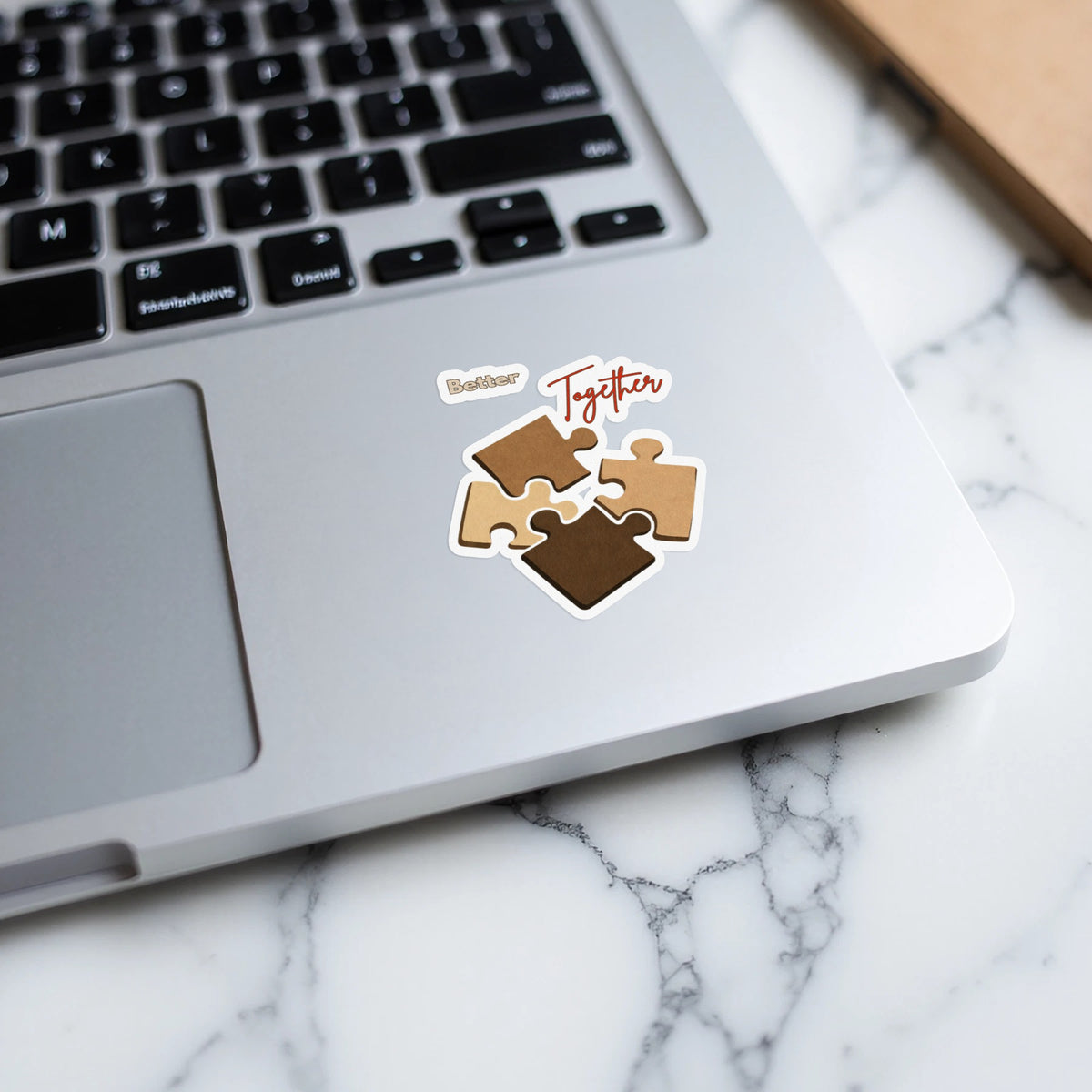 Better Together Puzzle Pieces Laptop Sticker Product