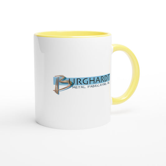 Burghardt Metal Fabricating, inc., logo on an 11oz Ceramic Mug