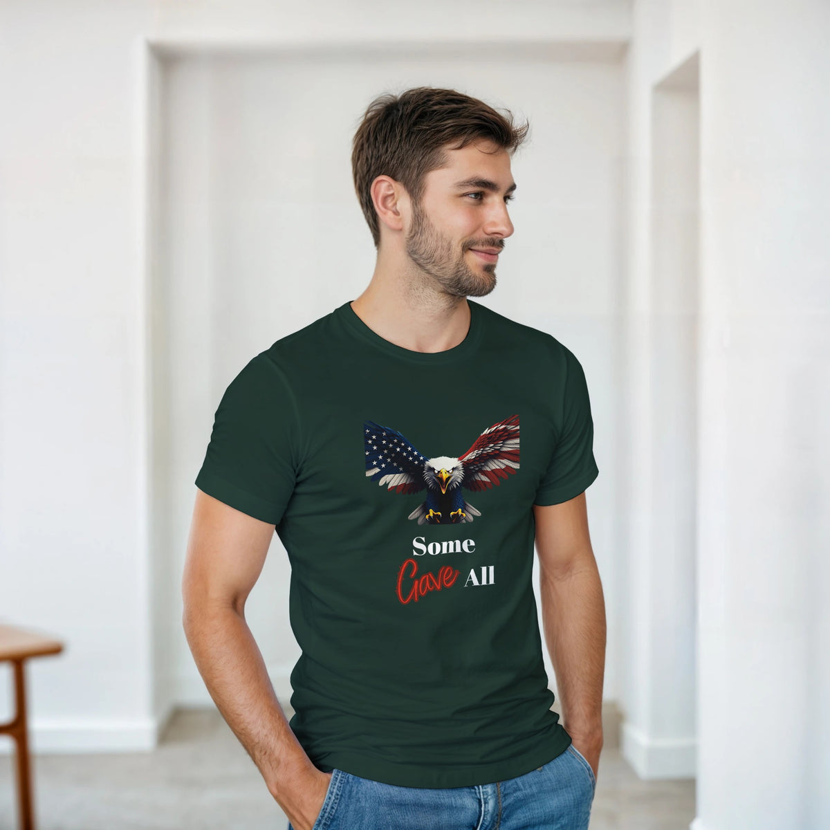 Some Gave All Patriotic Eagle on a Heavyweight T-shirt