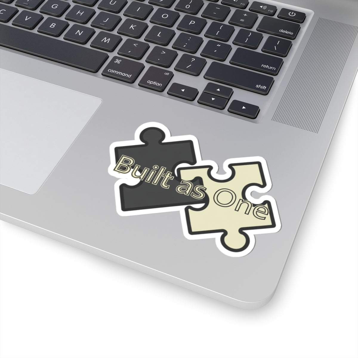 Built as One Puzzle Pieces Laptop Sticker Decal