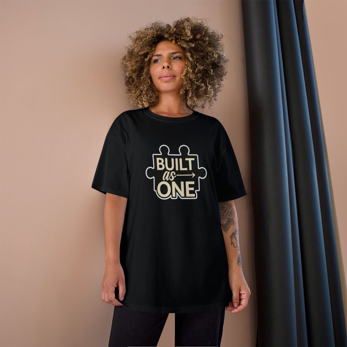 Built as One Puzzle Graphic Printed T-shirt