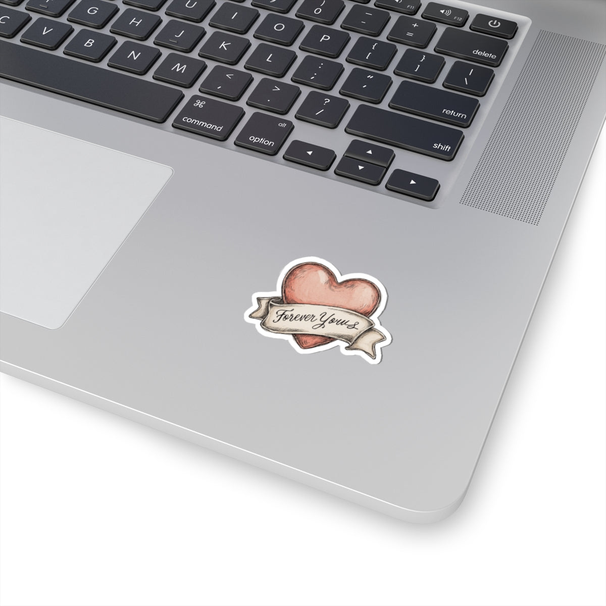 Forever Yours Heart Shaped Sticker for Laptops or Notebooks