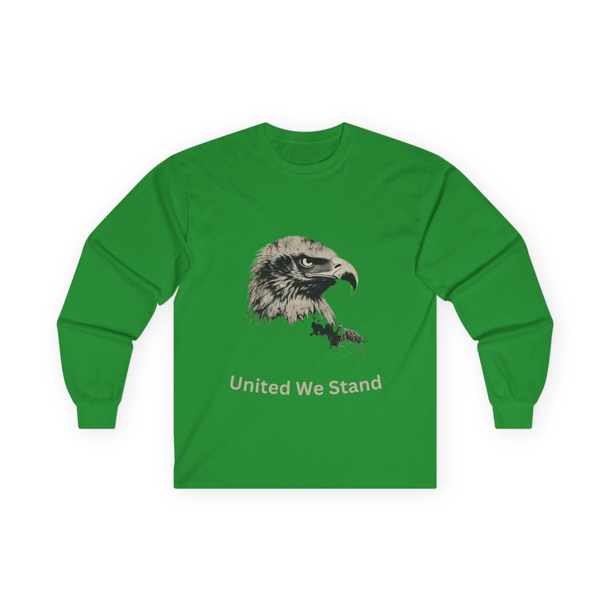 United We Stand text on a Long-Sleeve Tee
