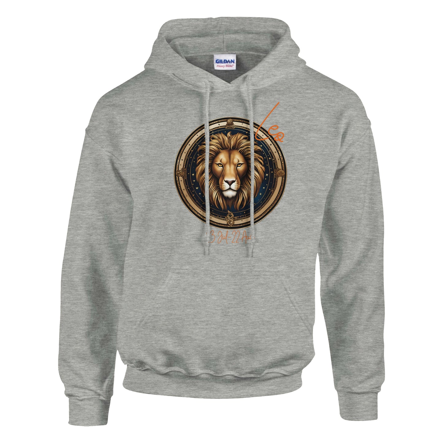 classic unisex pullover hoodie Astrology leo lion personalized