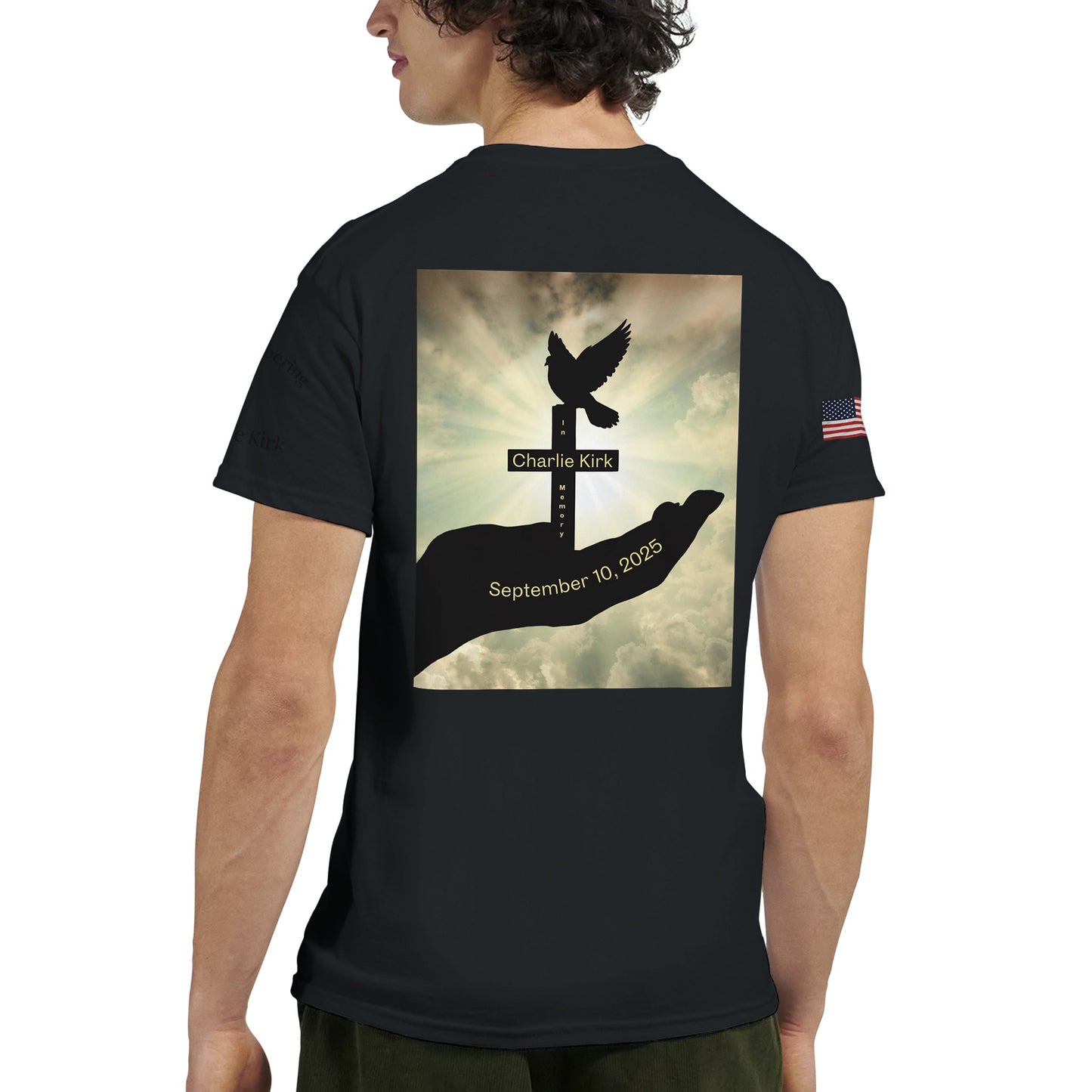 Charlie Kirk 'Remembering Charlie' Heavyweight Crewneck T-Shirt