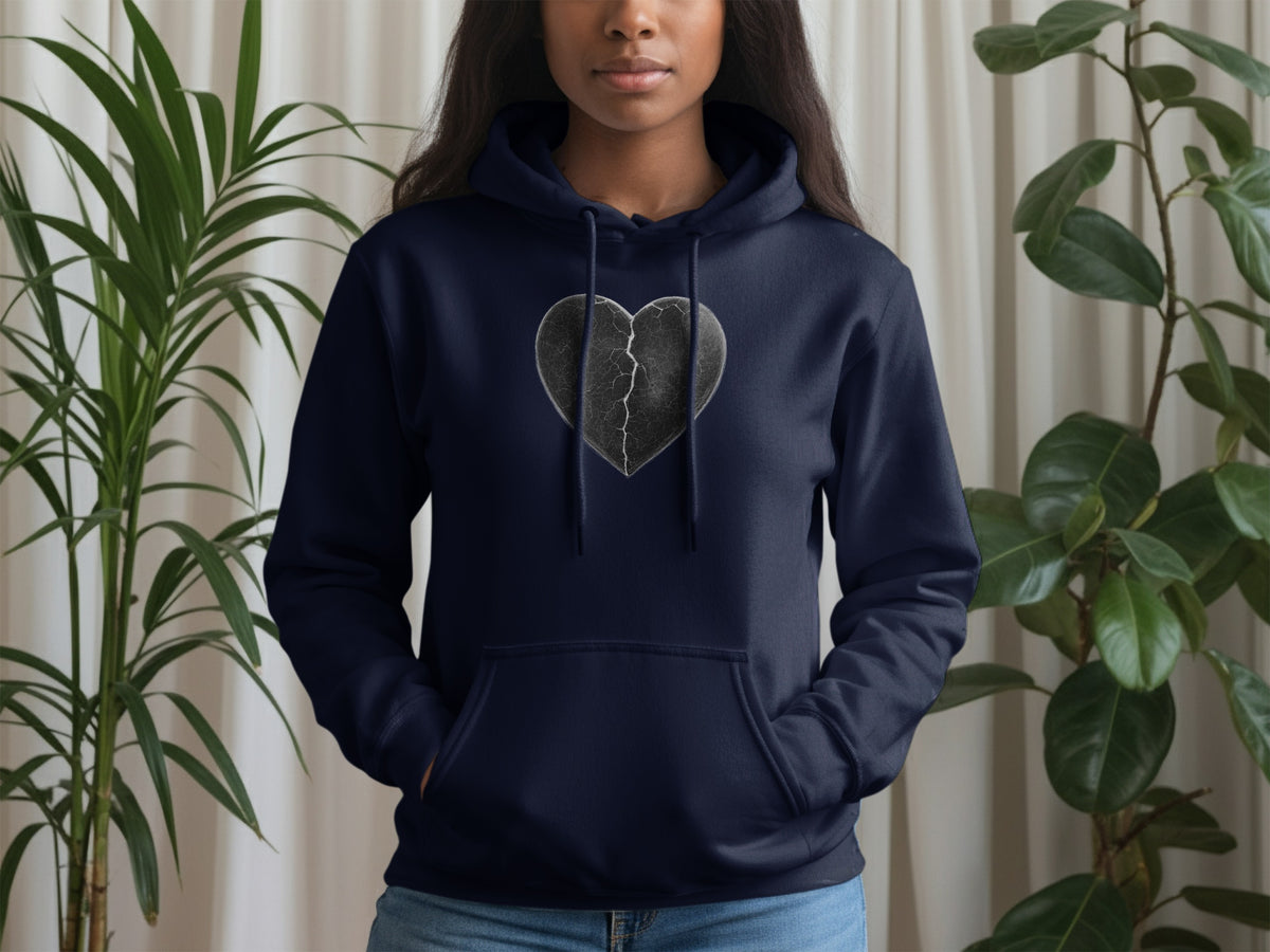 Broken Heart Graphic Design Hoodie for a Stylish Casual Look