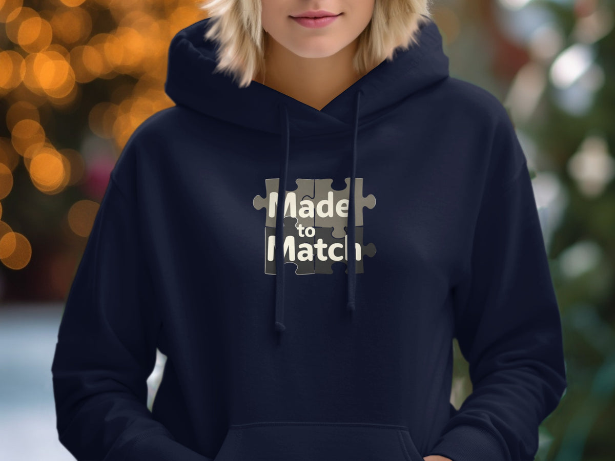 Made to Match Puzzle Graphic Hoodie Sweatshirt
