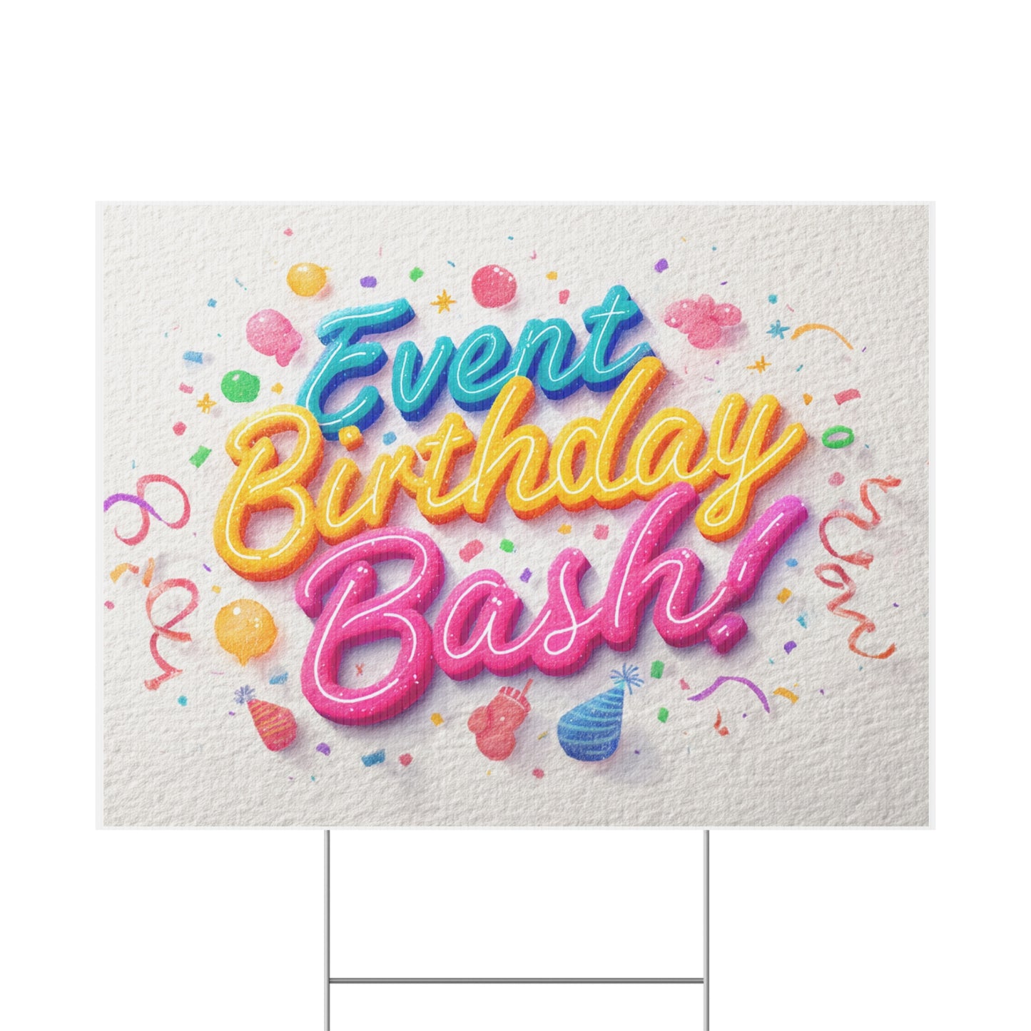 Birthday Party Plastic Yard Sign