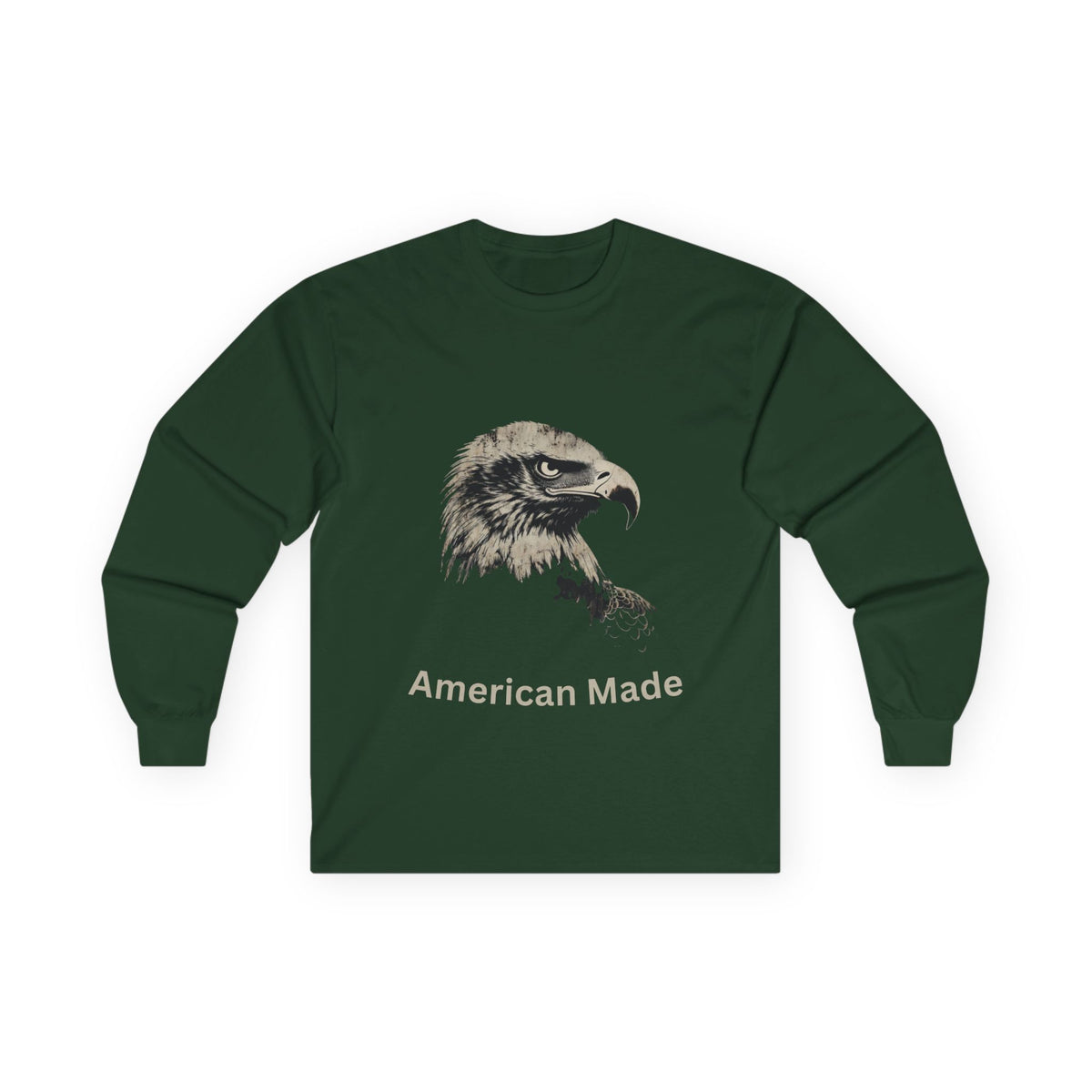American Made text on a Long-Sleeve Tee