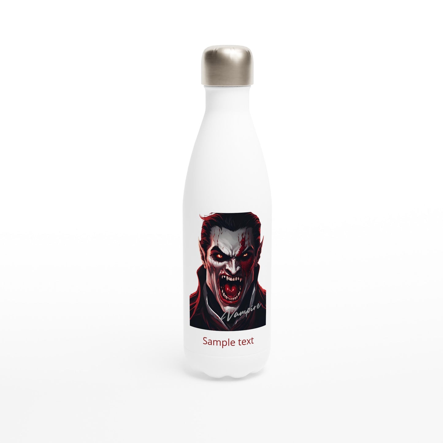 Vampire Full Face on a on a 17oz Stainless Steel Water Bottle