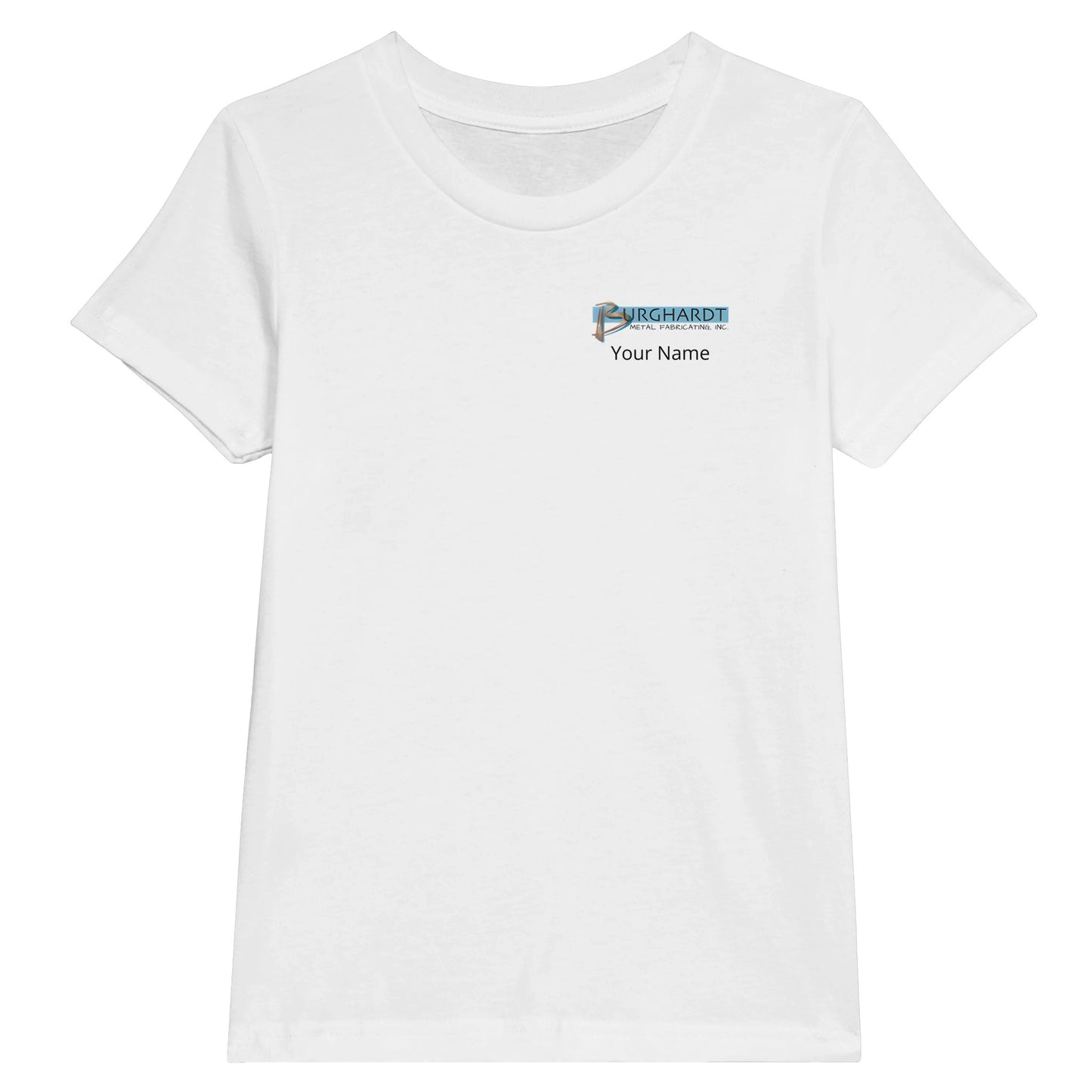 Burghardt Metal Fabricating, Inc., logo on a Premium Kids T-shirt