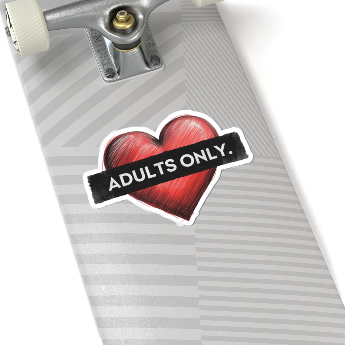Heart Adults Only Design Skateboard Deck