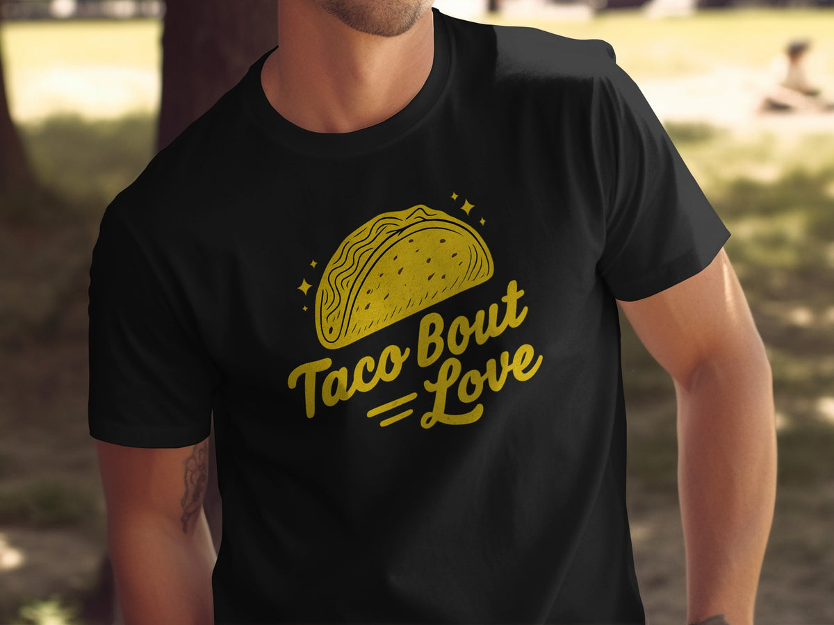 Taco 'Bout Love phrase with a Bold & Playful design on a Premium Tee