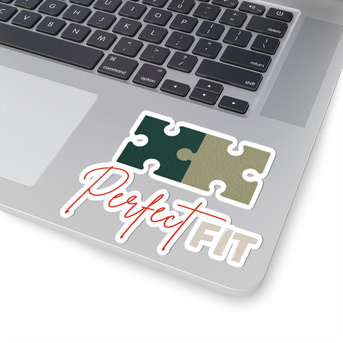 Perfect Fit Puzzle Piece Design Sticker for Laptops