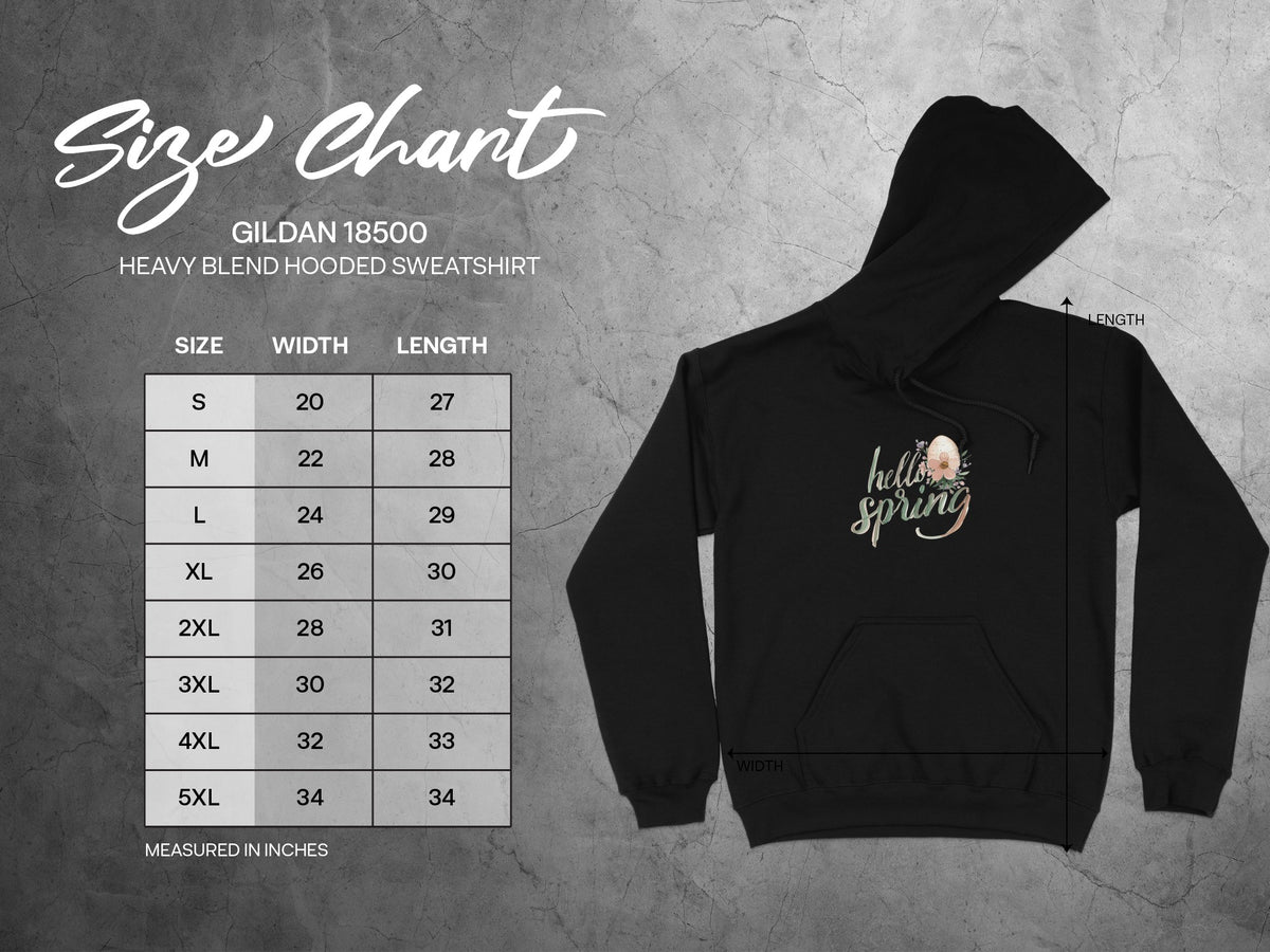 Hello Spring Gildan 18500 Heavy Blend Hooded Sweatshirt