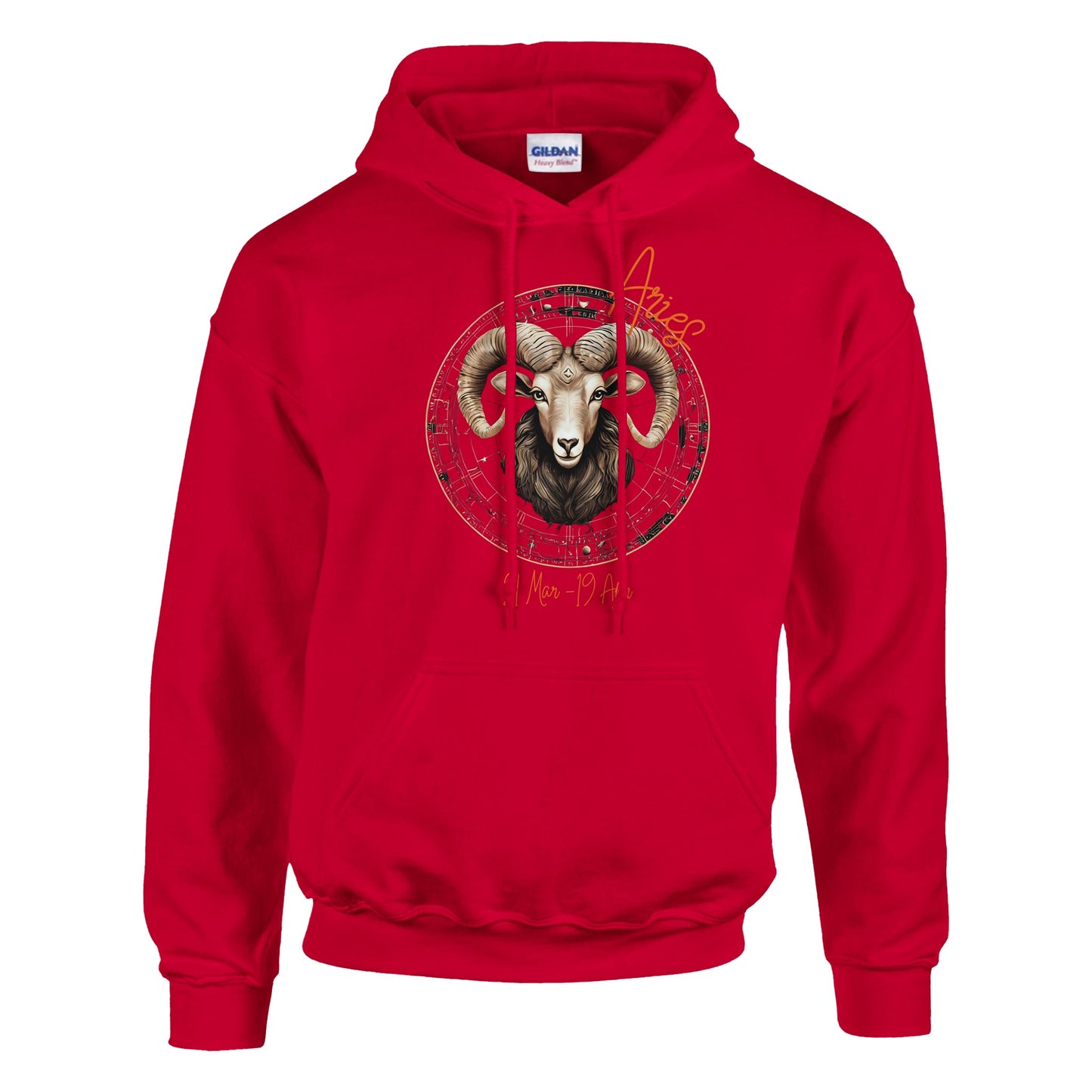 classic unisex pullover hoodie Astrology Aries fiery personalized