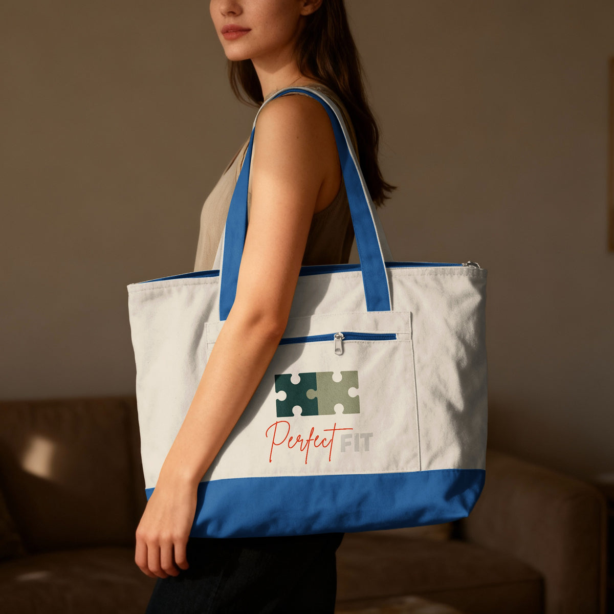Perfect Fit Puzzle Design Casual Tote Bag