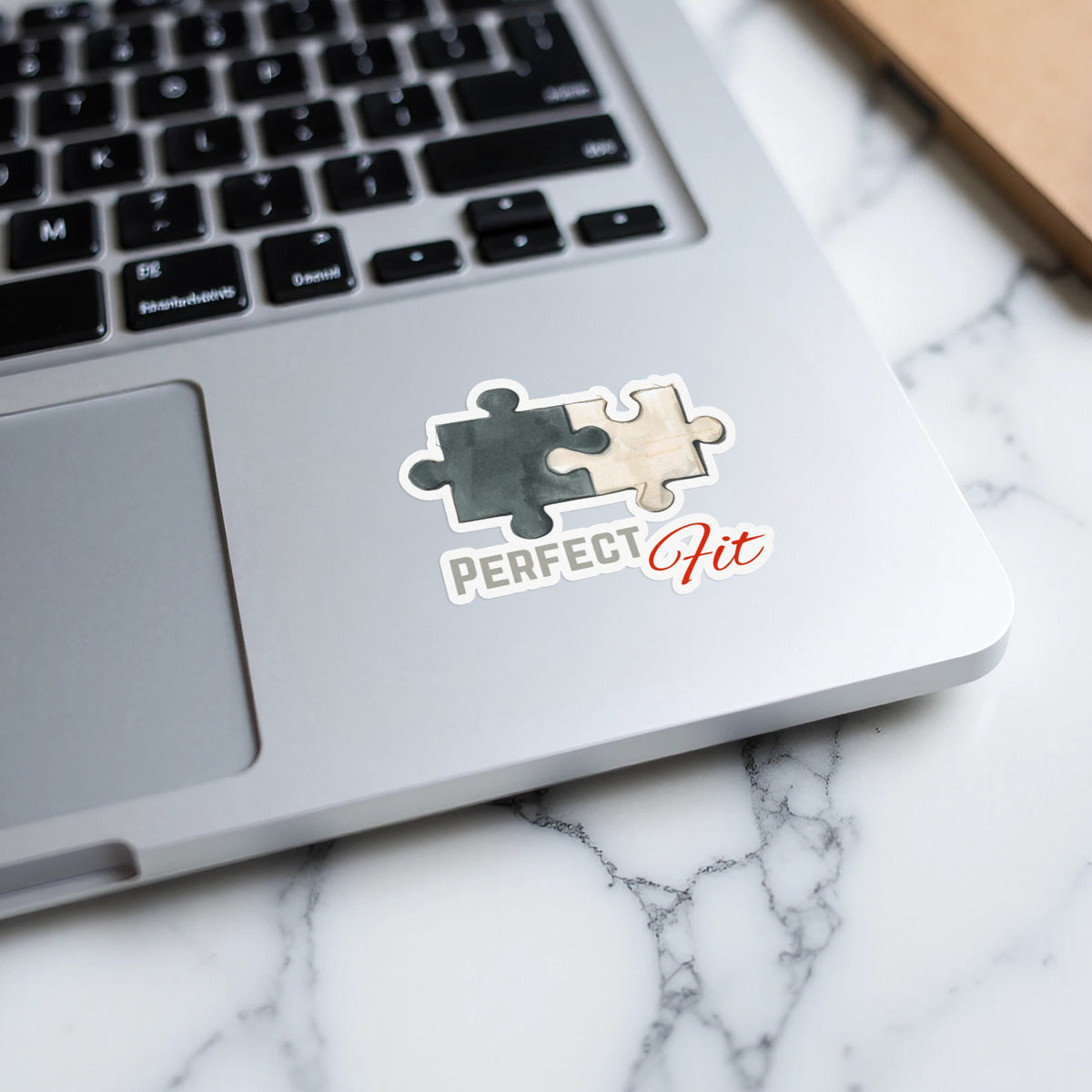 Perfect Fit Puzzle Pieces Sticker for Laptops or Notebooks