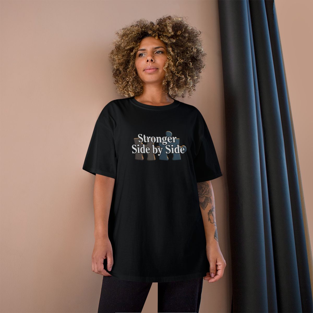 Stronger Side by Side Graphic Tee Shirt