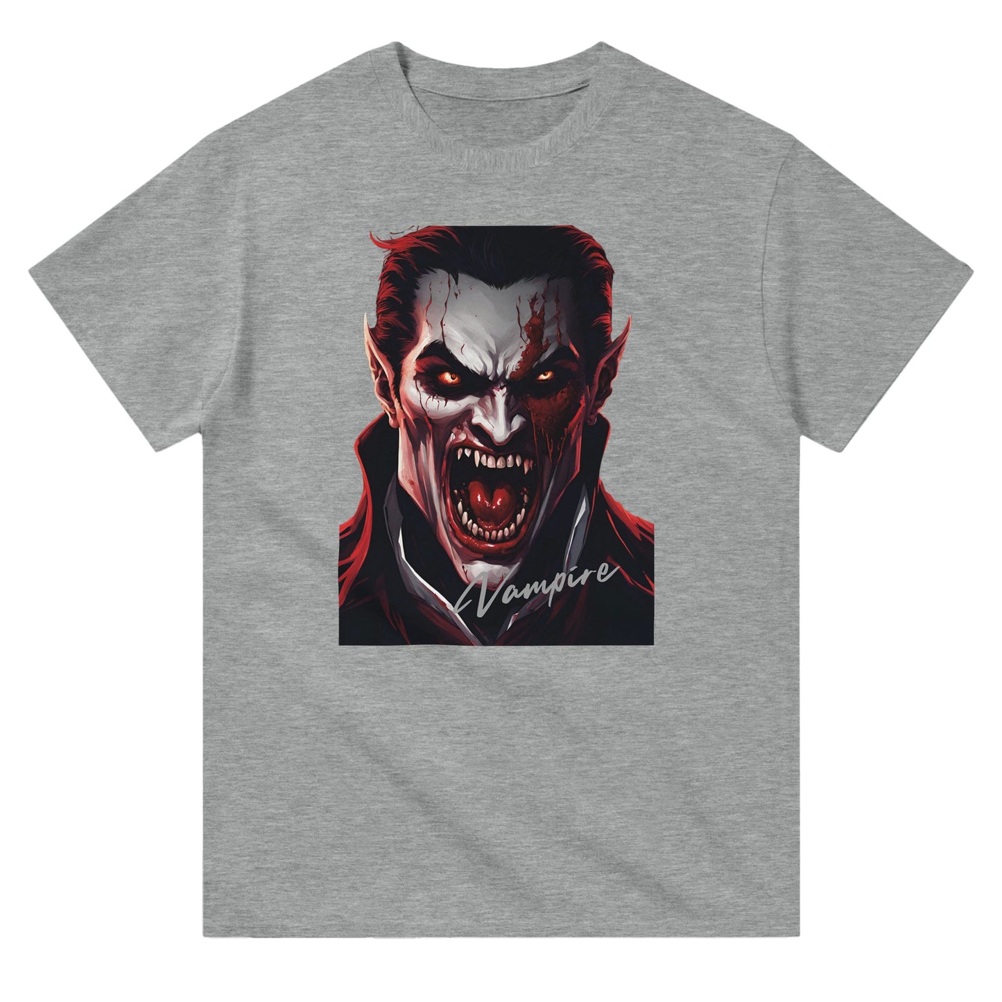 Vampire Full Face on a Heavyweight T-Shirt