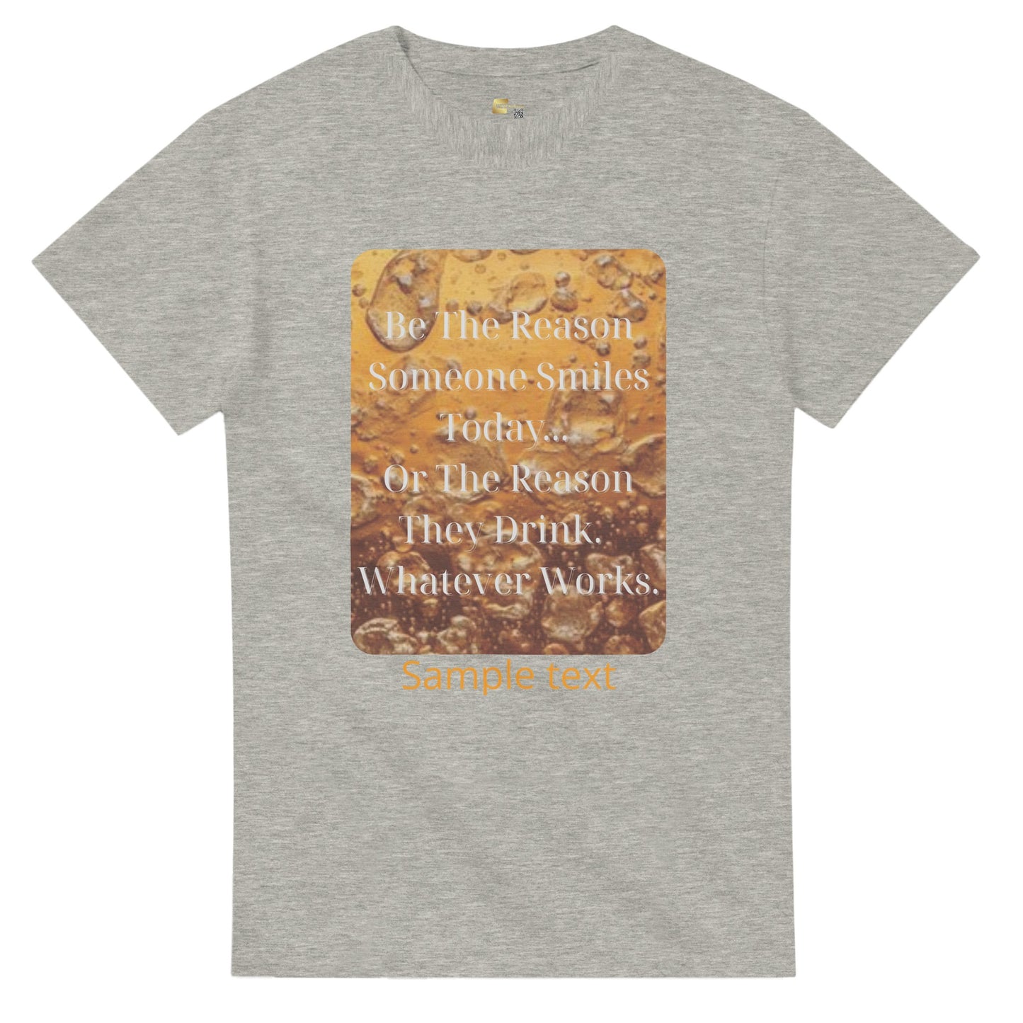 heavyweight crewneck t-shirt Specialty Designs lifestyle tees beer smile personalized