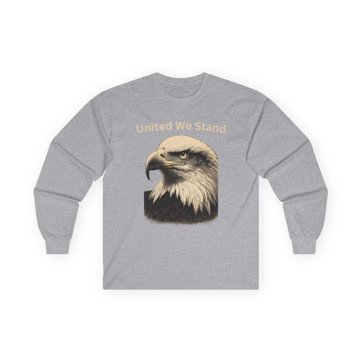 United We Stand text on a Long-Sleeve Tee