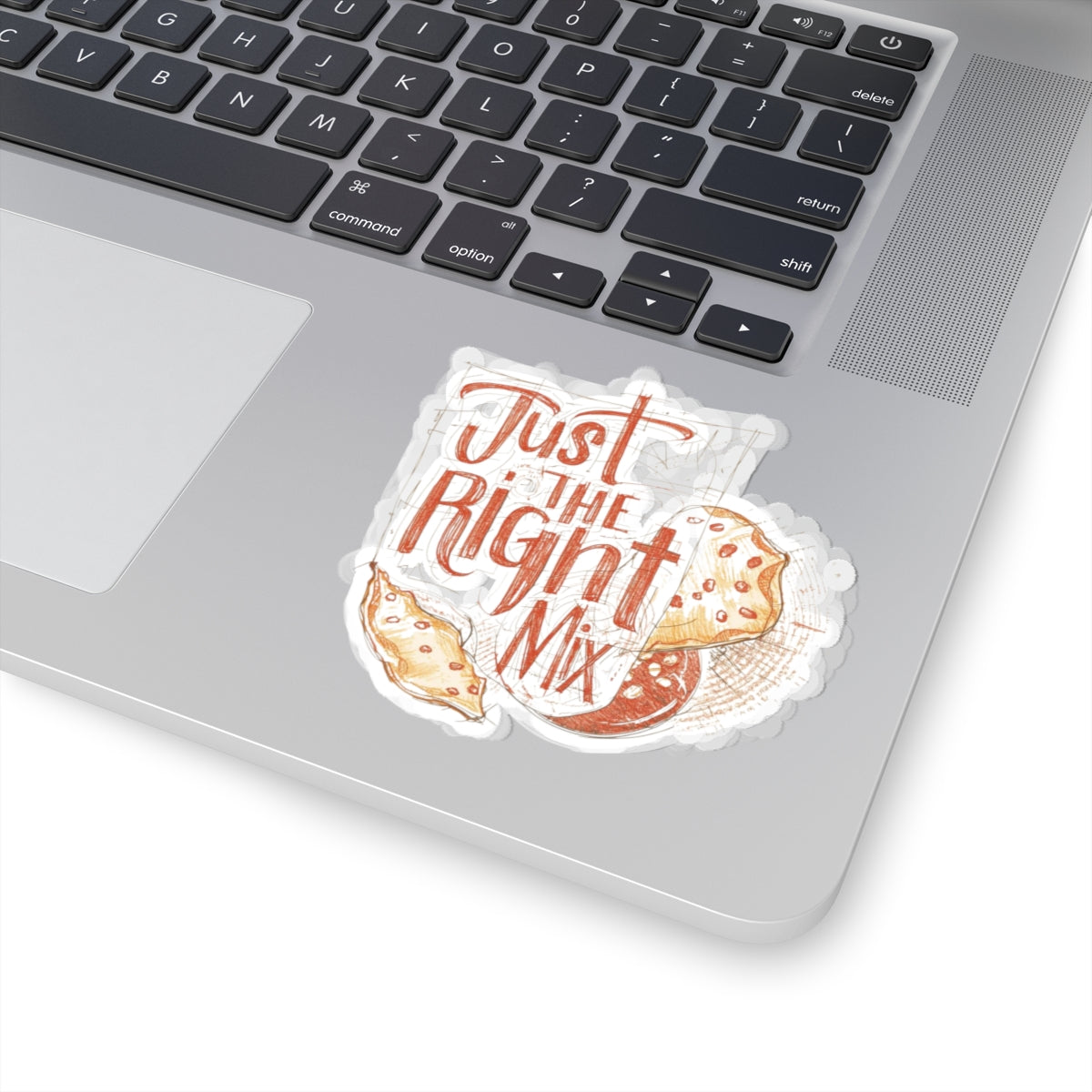 Just the Right Mix phrase on a Kiss-Cut Sticker