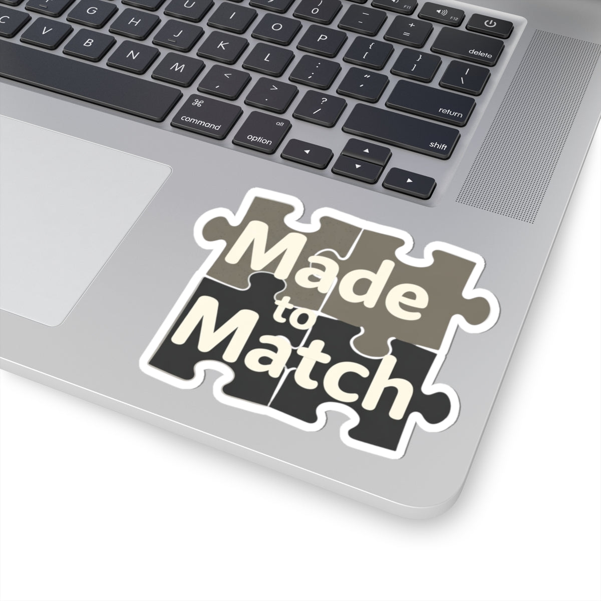 Made to Match Puzzle Piece Laptop Sticker