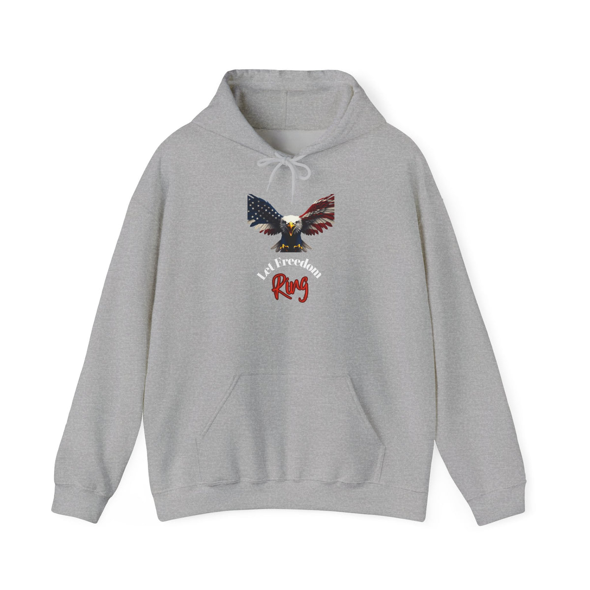 Let Freedom Ring Patriotic Eagle on a Pullover Hoodie